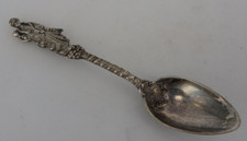 Bruckmann Zierlöffel figürliche Dame der Antike versilbert um 1900 (108222)