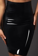 Latex Bleistiftrock Gr. M Schwarz