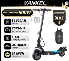 Vankel 10'' faltbarer Elektroroller 500W Motor 36V 10Ah E-Scooter mit ABE