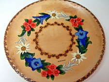 alter bemalter Holzteller +