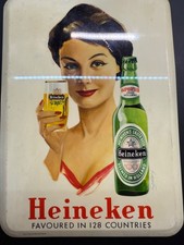 HEINEKEN Beer from Holland Blechschild "Favoured in 128 Countries"