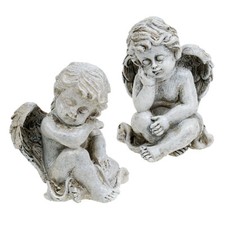 Engel skulpturen set - grau, 11cm