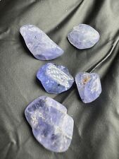 Tansanit Trommelsteine 5 Stück Kristall Edelsteine Blau 15 Karat Natur Tansania