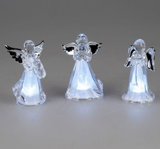 3er Set LED Dekofiguren Engel