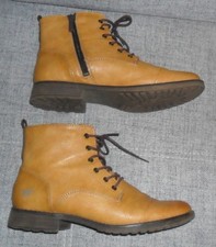 Mustang Schnürstiefeletten Stiefeletten Reißverschluss Senf Gelb Braun Gr. 39
