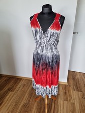 Kleid, Gr. 38/40/42, S/M, Rot, Schwarz, Weiß, Farbverlauf, Spitze, Strandkleid