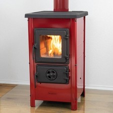 Holzofen Kaminofen Rot 6 KW