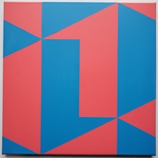 Gemälde Acryl Modern Konstruktiv Konkrete Kunst Volker Leonhardt Signiert 2024