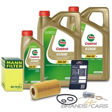 MANN-FILTER ÖLFILTER+11L CASTROL EDGE 5W-30 LL +SCHRAUBE+DICHTUNG 31980241