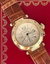 CARTIER PASHA REF.: 1989 AUTOMATIK  750/-Gold ! CARTIER-KOMPLETT-REVISION  !