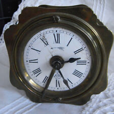 Antike Gustav Becker Eisenbahn Uhr mit Wecker und Perpendikel, Reisewecker