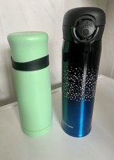 2 St. Trinkflaschen Thermoskanne Schnellverschluss Edelstahl Isolierflasche