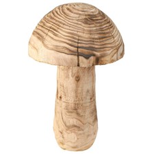 Holz Deko Pilz groß Paulownia