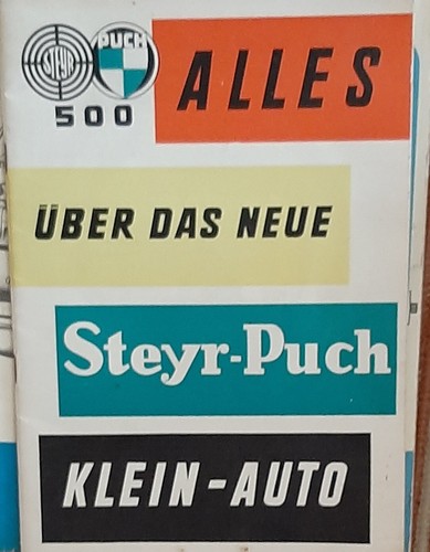 Steyr puch 500 broschüre - steyr,