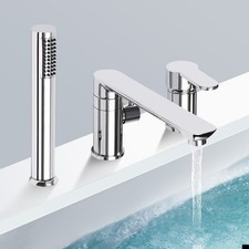 Wannenrandarmatur chrom 3-Loch