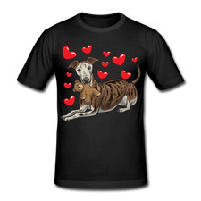 Galgo Espanol Hund mit Plüschtier T-Shirt | Hunde Geschenk | Windhunde Whippet 