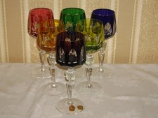 6 Antika Nachtmann Weinglas Überfangglas Bleikristall