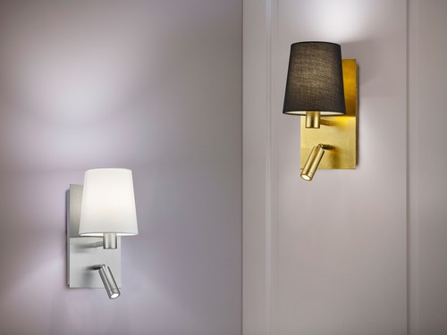 Wandleuchten mit stoffschirm - wandleuchten, &