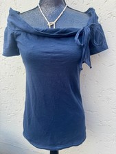 Abercrombie & Fitch A&F Shirt T-Shirt Bluse Jeans blau Schleife Gr. 38 M *Neu*