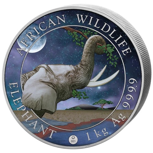 Silbermünze 1kg elefant - elefant, giant