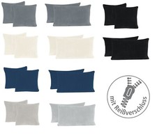 2er Pack Kissenbezug Kissenhülle Teddy Plüsch Uni kuschelig flauschig warm weich