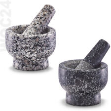 Granit Mörser 9 cm inkl. Schlegel / Stößel Stein Marmor Grau Anthrazit
