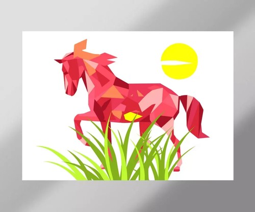 Poster kunstdruck rotes - a4,,