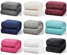 Kuscheldecke Flauschige Wohndecke Sofadecke Flanell Uni Fleecedecke Bettüberwurf