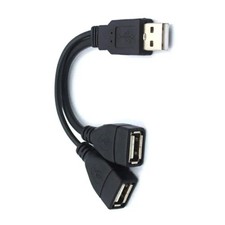 USB 2.0 A Stecker auf 2 Dual