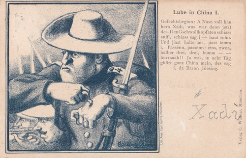 Antike lithografie luke in - ak,