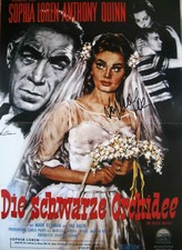 SOPHIA LOREN *Original Autogramm *kleines Poster:25 x 36 cm * SCHWARZE ORCHIDEE