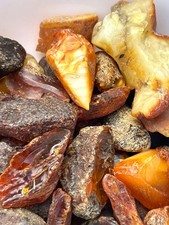 Rohbernstein Baltischer Bernstein roh Sammlung Butterscotch Stücke Mischung 150g