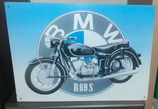 Altes Metallschild Blechschild - BMW R 69 S - Vintage - rar