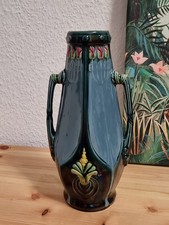 Jugendstil Vase Keramik um 1900, 25cm, Restaurationsobjekt