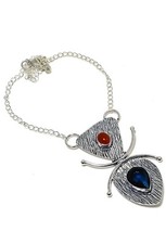 London Blau Topas, Karneol Edelstein 925 Sterlingsilber Schmuck Halskette 45.7cm