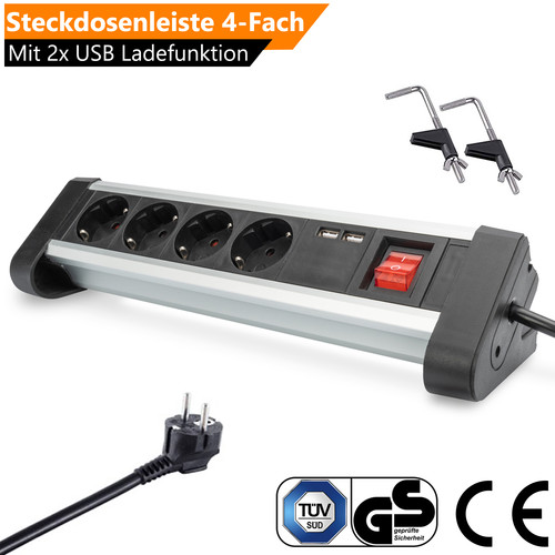 Tischsteckdose mit usb - mit, 2x