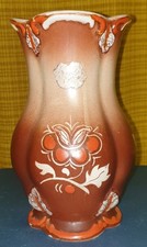 Alte bemalte Vase von VILLEROY & BOCH - Torgau Kunstkeramik, Höhe 22cm