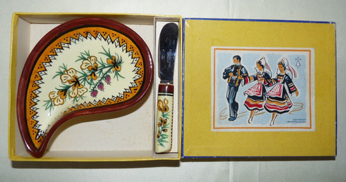 Butterschale mit messer - butterschale,
