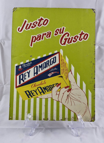 Altes blechschild rey - rey, amargo