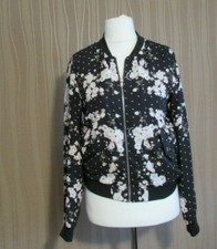 180 576 ONLY Damen Jacke Gr.M schwarz weiß rosa Blouson Kurzjacke Übergangsjacke