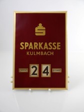Ewiger Kalender retro 70er 60er Sparkasse Kulmbach vintage Werbung