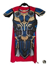 Marvel Thor Kostüm Shirt Kinder Gr. 134 Verkleidung Karneval Mehrfarbig