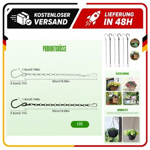Blumenampel ketten 6er - 6er, 50