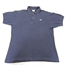 Vintage Lacoste Poloshirt Herren Gr. L Polohemd Polokragen Baumwolle Dunkelblau