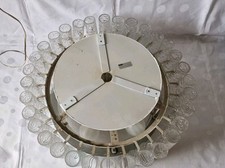 DORIA ICE GLAS DECKENLAMPE  Kronleuchter Eisglas Röhren 70er