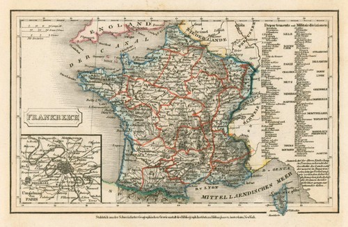 Frankreich original stahlstich - original,
