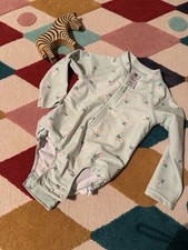 Badeanzug langarm Baby Blumen