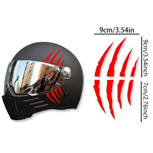 Helm aufkleber kratzer krallen - helm,