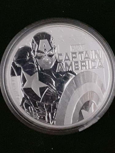 Silbermünze captain america - captain,