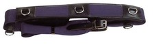 EXCELSIOR Nylon - Longiergurt mit Ringen Kissen und Strupfen aus schwarzem Leder